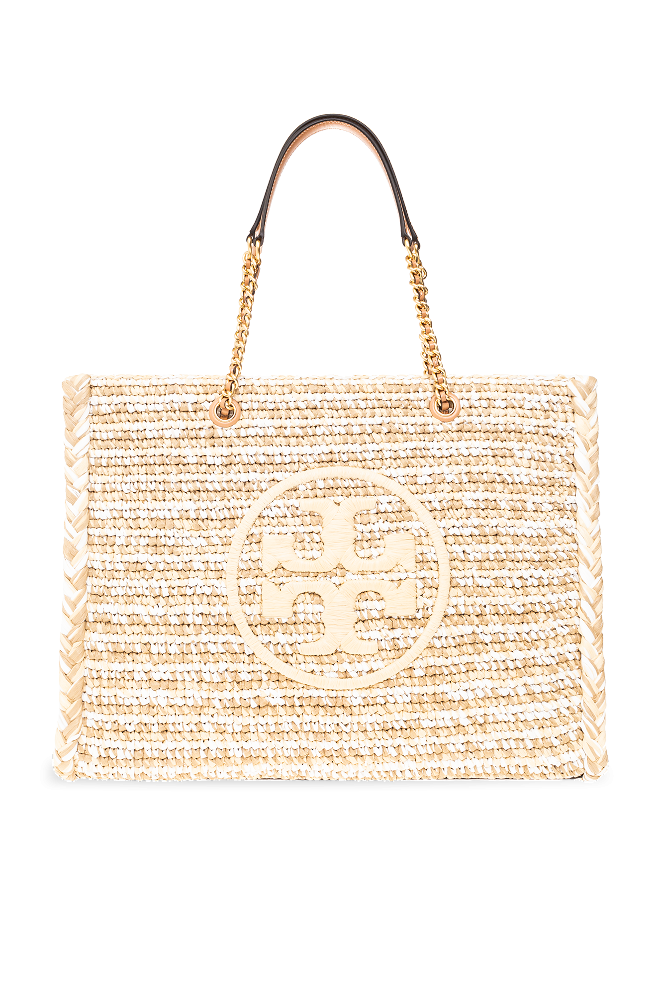 Tory burch ella discount metallic straw tote